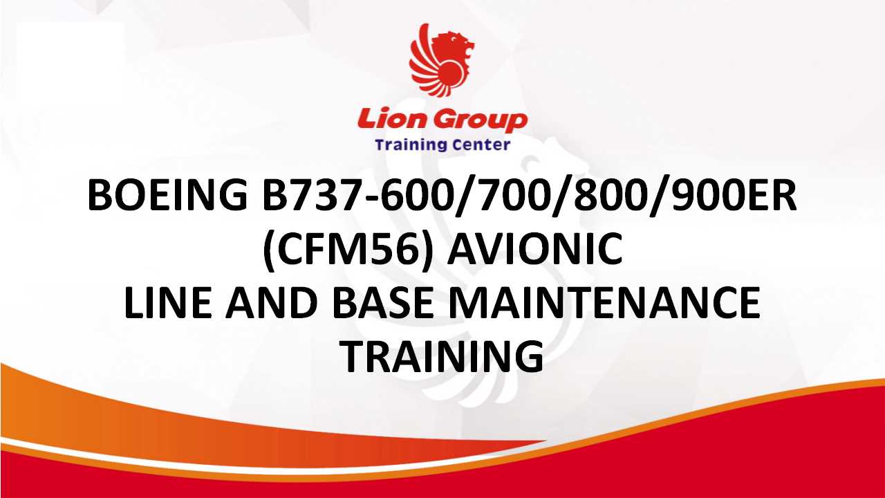 BOEING B737-600/700/800/900 ER (CFM56) AVIONIC LINE AND BASE MAINTENANCE