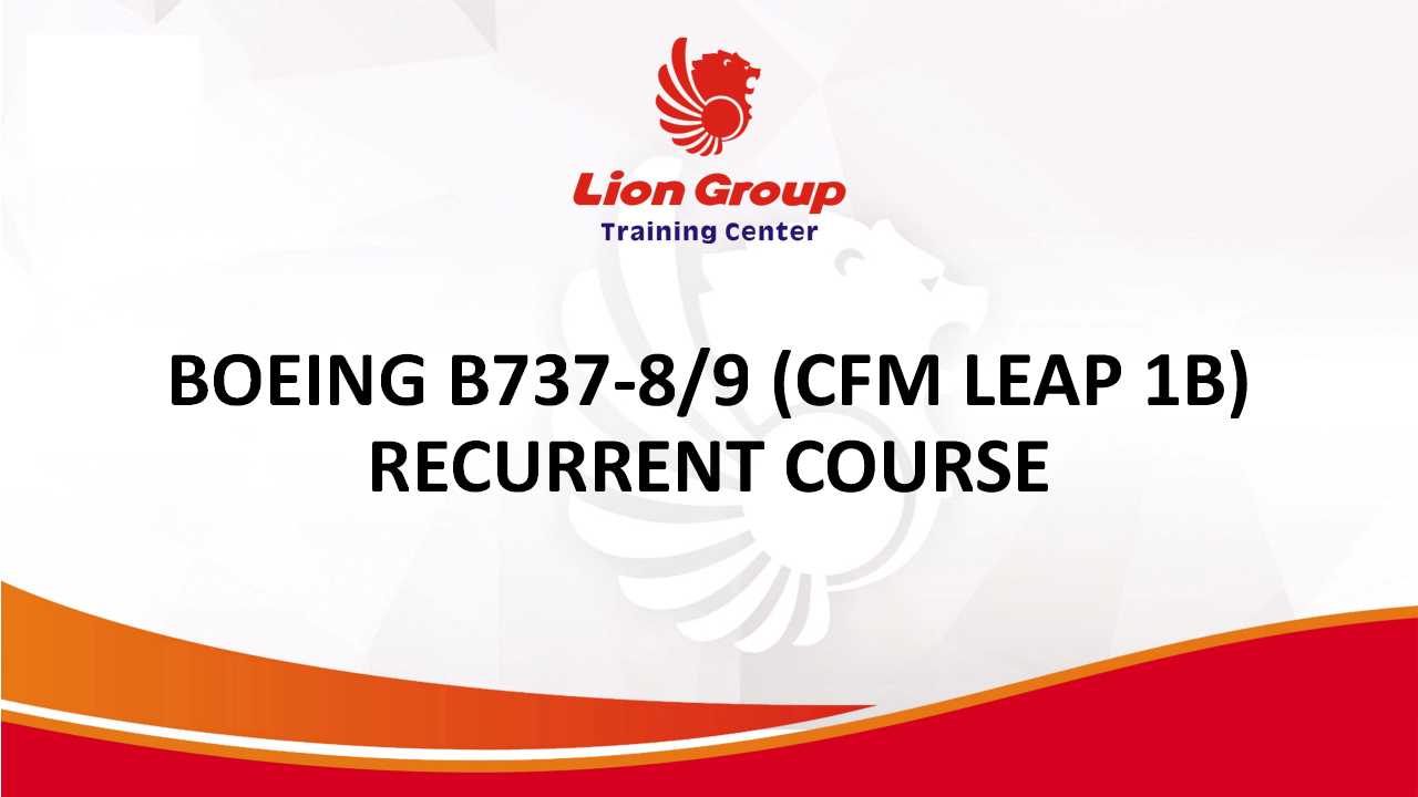 BOEING B737-8/9 (CFM LEAP 1B) RECURRENT COURSE